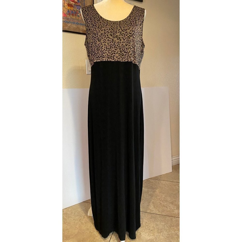 Vintage 1990s  maxi dress with side slit, Women's 16